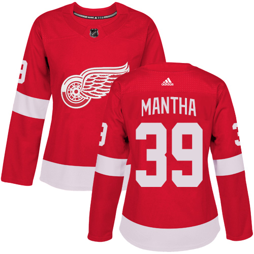 Adidas Red Wings #39 Anthony Mantha Red Home Authentic Women's Stitched NHL Jersey